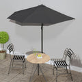 VidaXL Halbbalkonschirm mit Aluminiumstange 270x144 cm Anthrazit