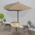 VidaXL Halbbalkonschirm mit Aluminiumstange 270x144 cm Taupe