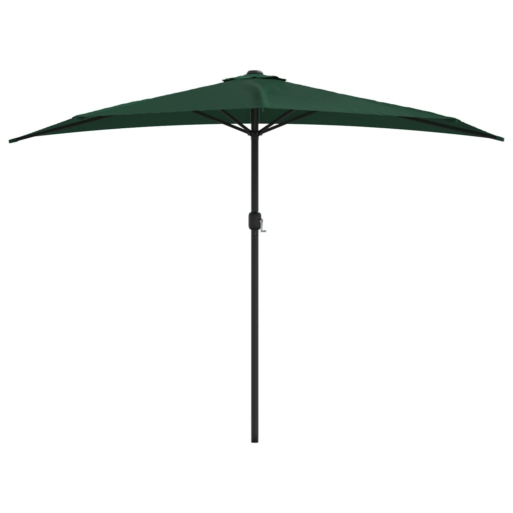 VidaXL Halbbalkonschirm mit Aluminiumstange 300x155 cm Grün