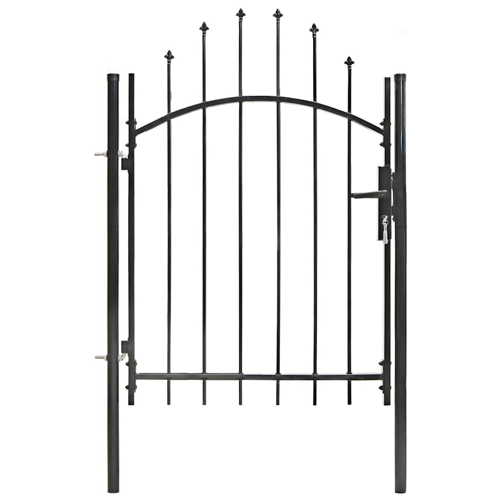 Vidaxl poort 1x1,5 m staal zwart