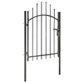 Vidaxl poort 1x1,75 m staal zwart