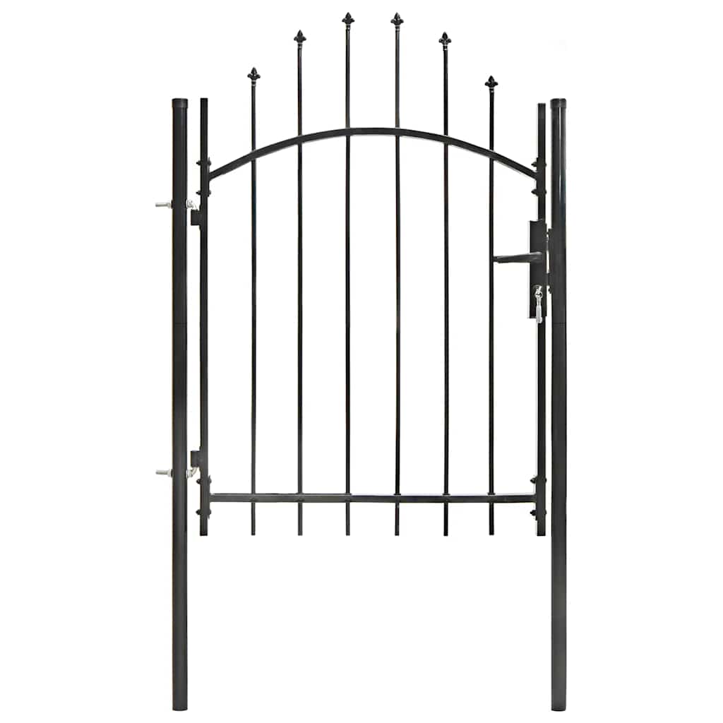 Vidaxl poort 1x1,75 m staal zwart
