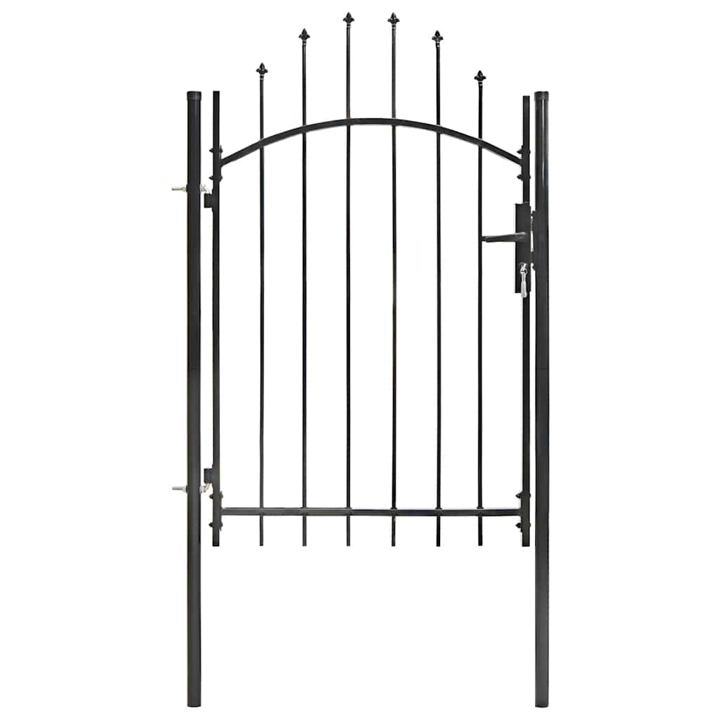 Vidaxl poort 1x2 m staal zwart