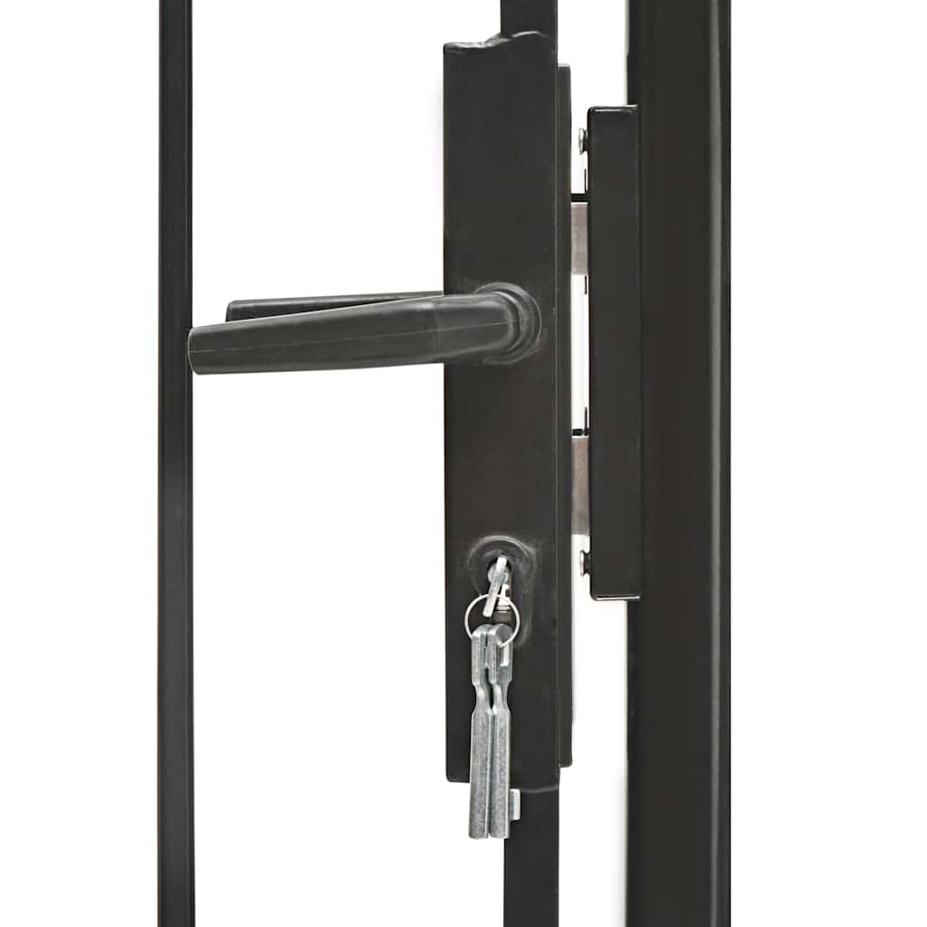 Vidaxl poort 1x2 m staal zwart