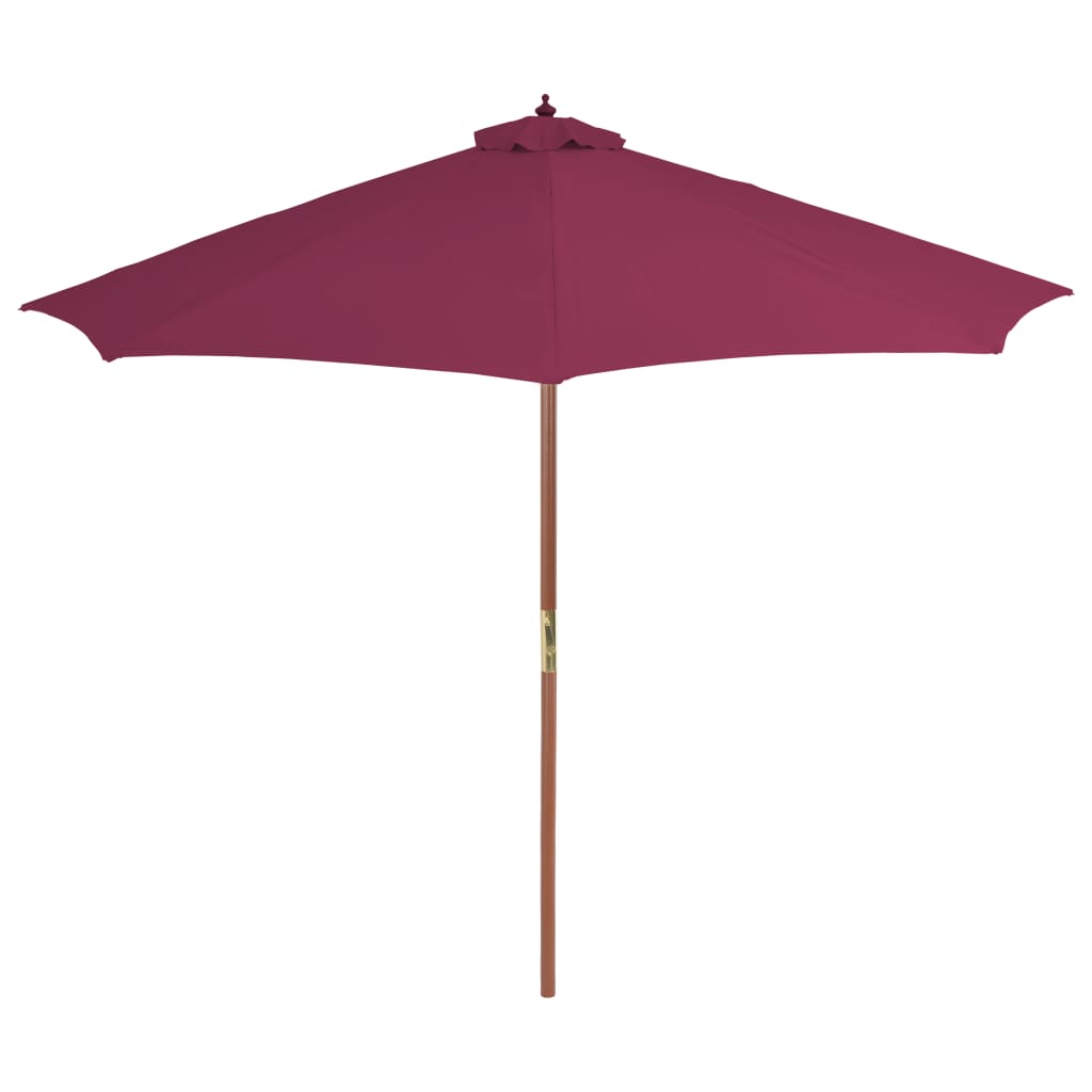 VidaXL Sonnenschirm mit Holzstange 300 cm Bordeauxrot