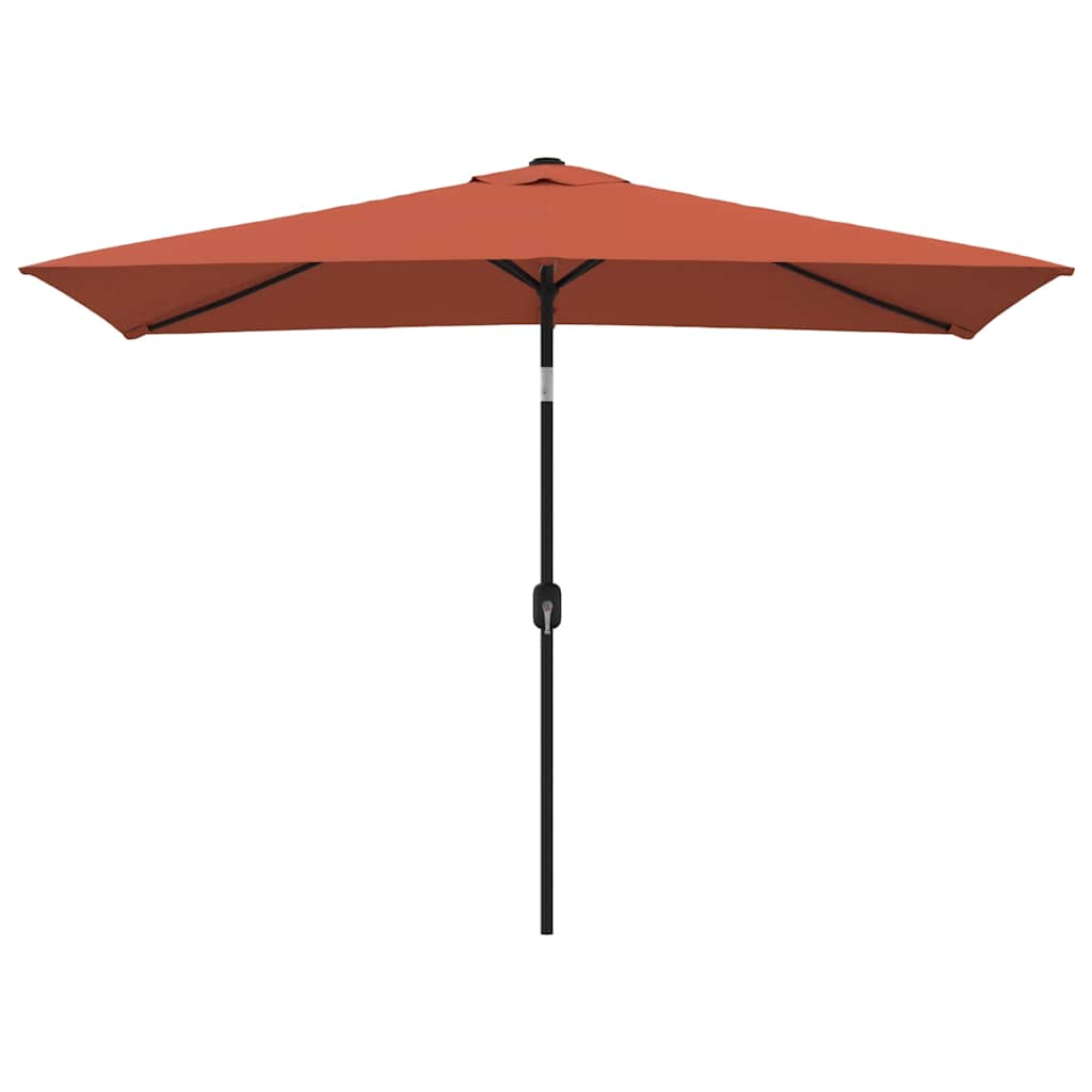 Vidaxl parasol met metalen paal 300x200 cm terracotta