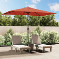 Vidaxl parasol met metalen paal 300x200 cm terracotta