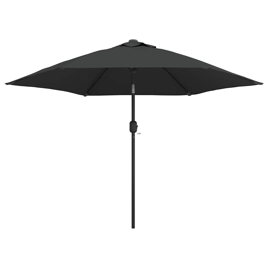 VIDAXL -Sonnenschirm mit LED -Beleuchtung und Stahlpol 300 cm Anthrazit