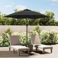 VIDAXL -Sonnenschirm mit LED -Beleuchtung und Stahlpol 300 cm Anthrazit