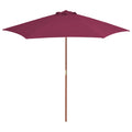 VidaXL Sonnenschirm mit Holzstange 270 cm Bordeauxrot