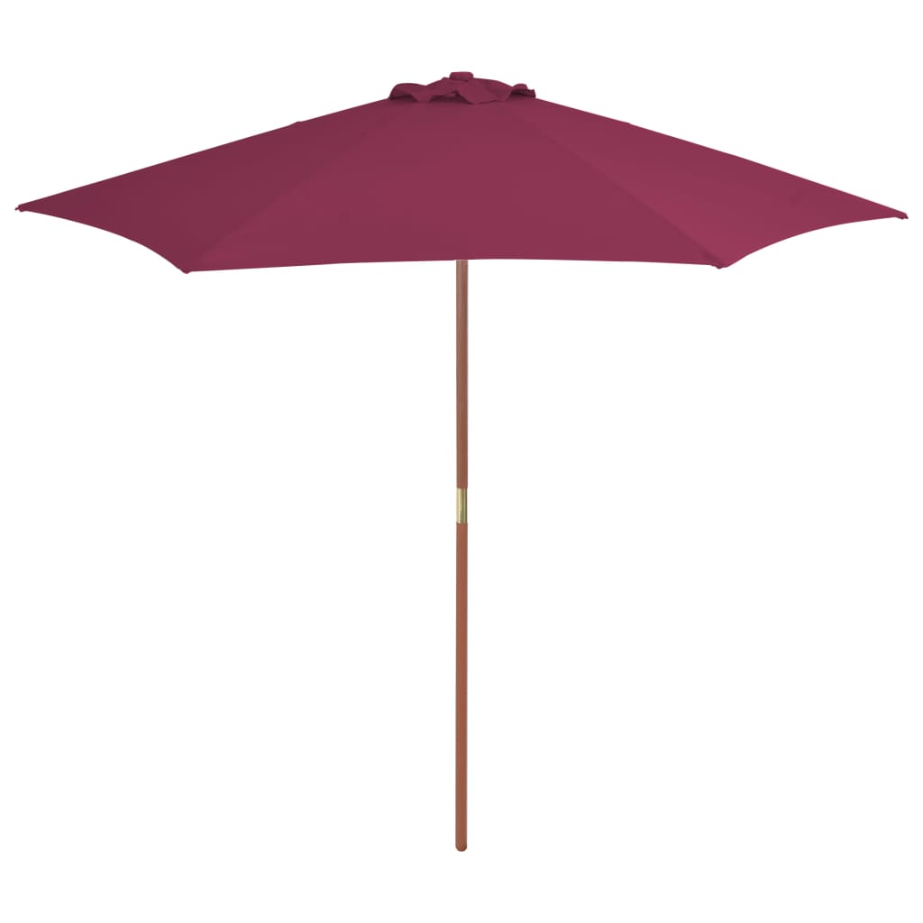 VidaXL Sonnenschirm mit Holzstange 270 cm Bordeauxrot