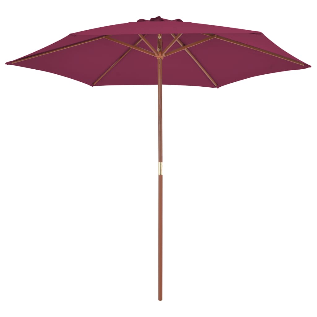 VidaXL Sonnenschirm mit Holzstange 270 cm Bordeauxrot