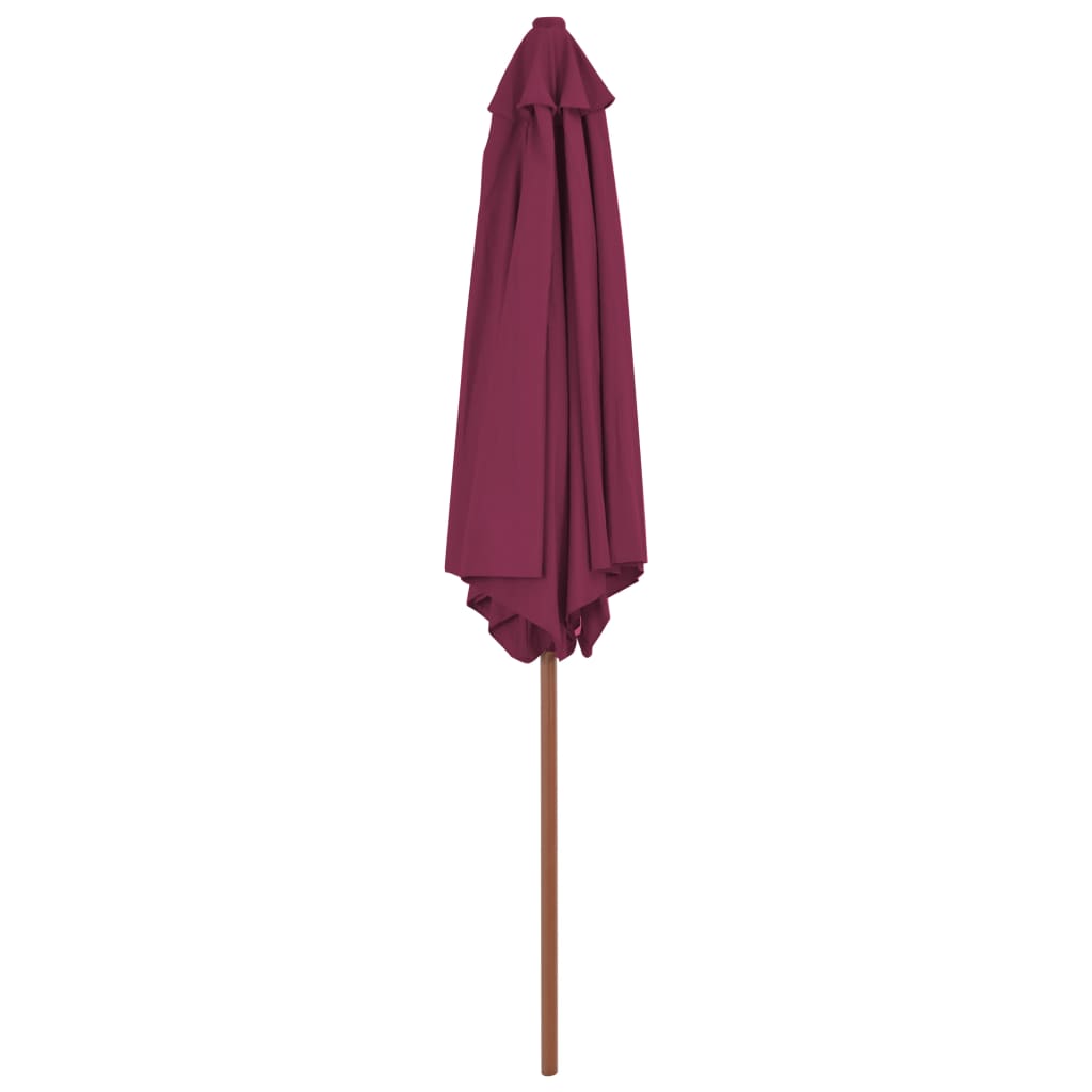 VidaXL Sonnenschirm mit Holzstange 270 cm Bordeauxrot