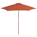 VidaXL Sonnenschirm mit Holzstange 270 cm Terrakotta
