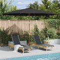Vidaxl parasol met houten paal 350 cm antraciet