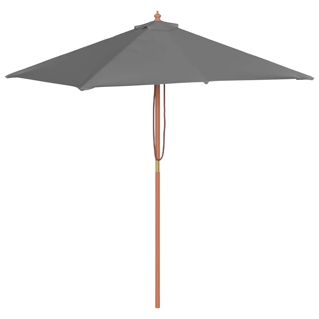 Vidaxl parasol met houten paal 150x200 cm antraciet