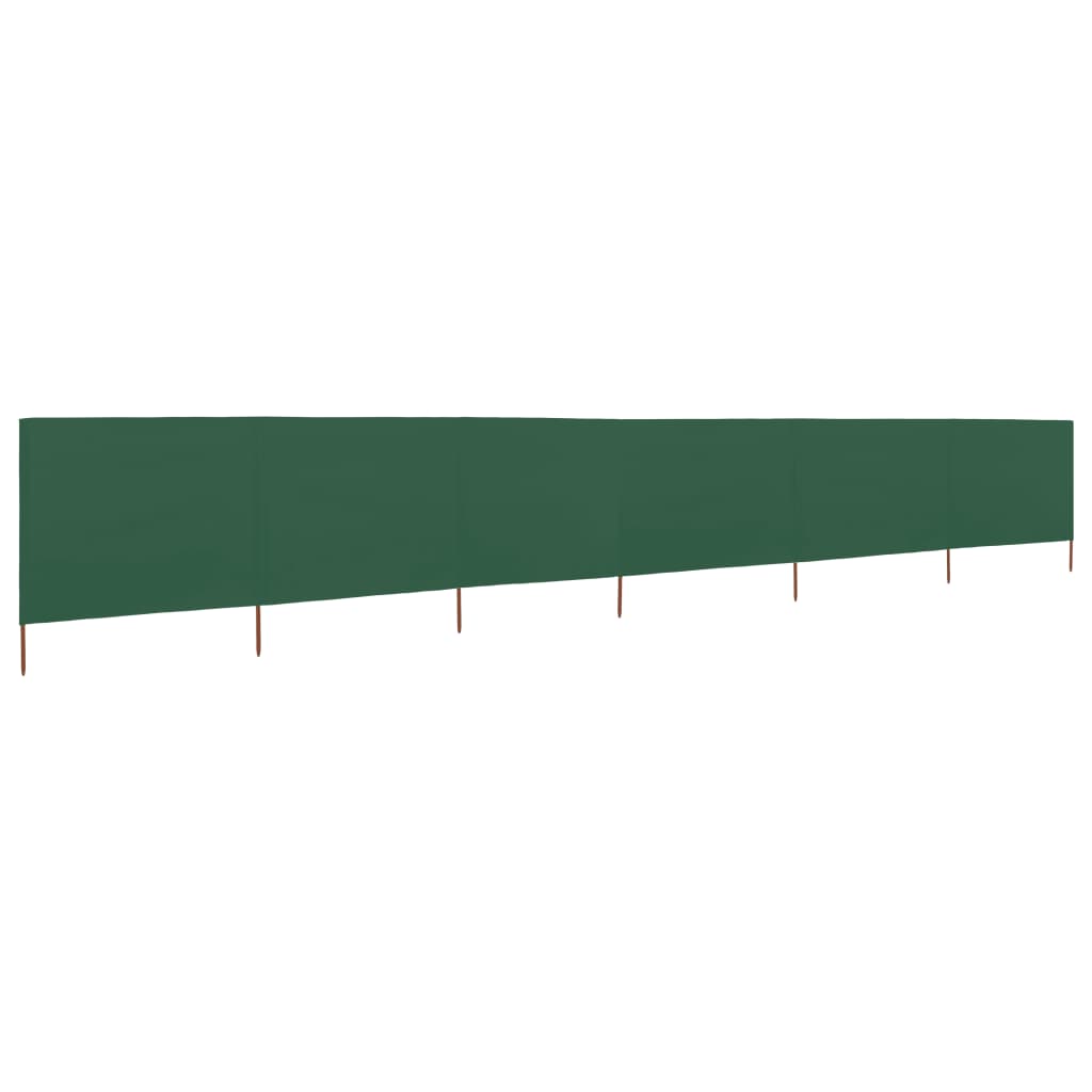 VidaXL Windschutzscheibe, 6-teilig, 800 x 80 cm, Stoff, Grün