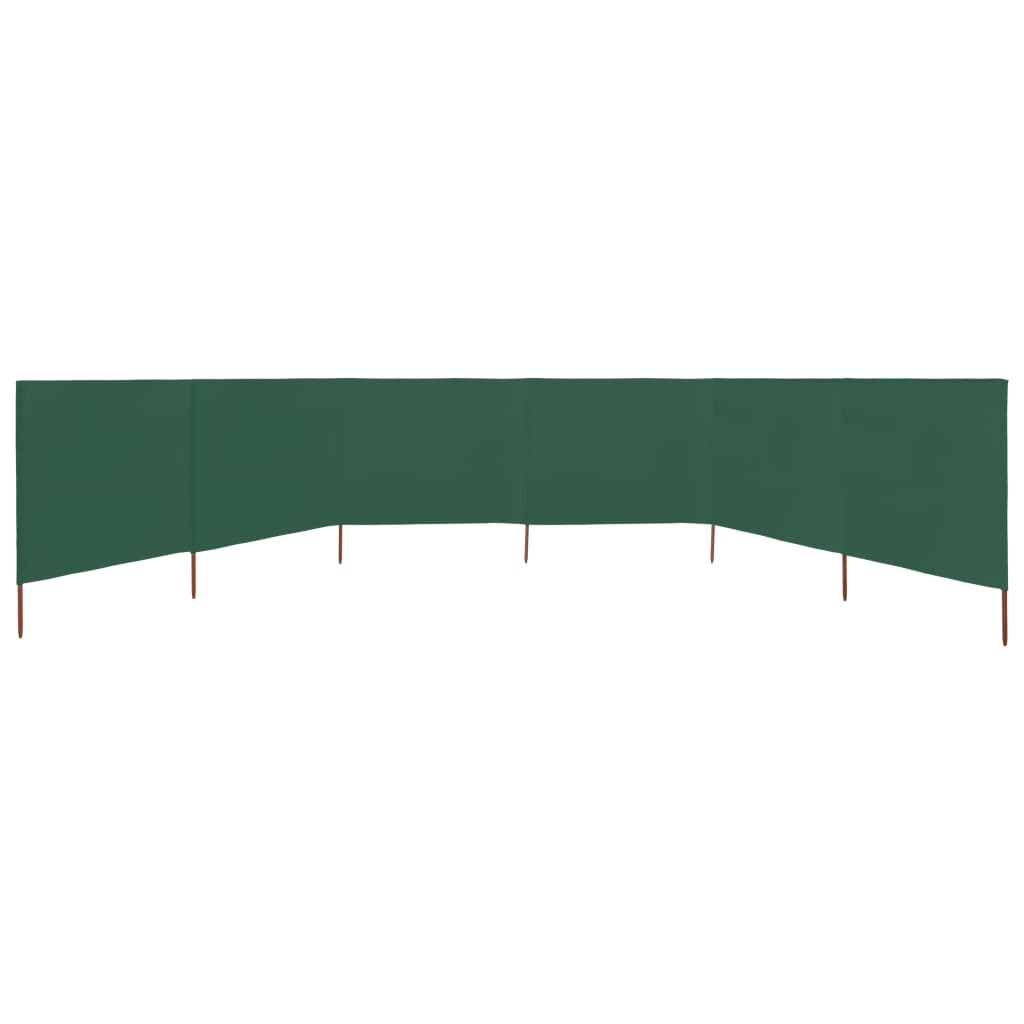 VidaXL Windschutzscheibe, 6-teilig, 800 x 80 cm, Stoff, Grün