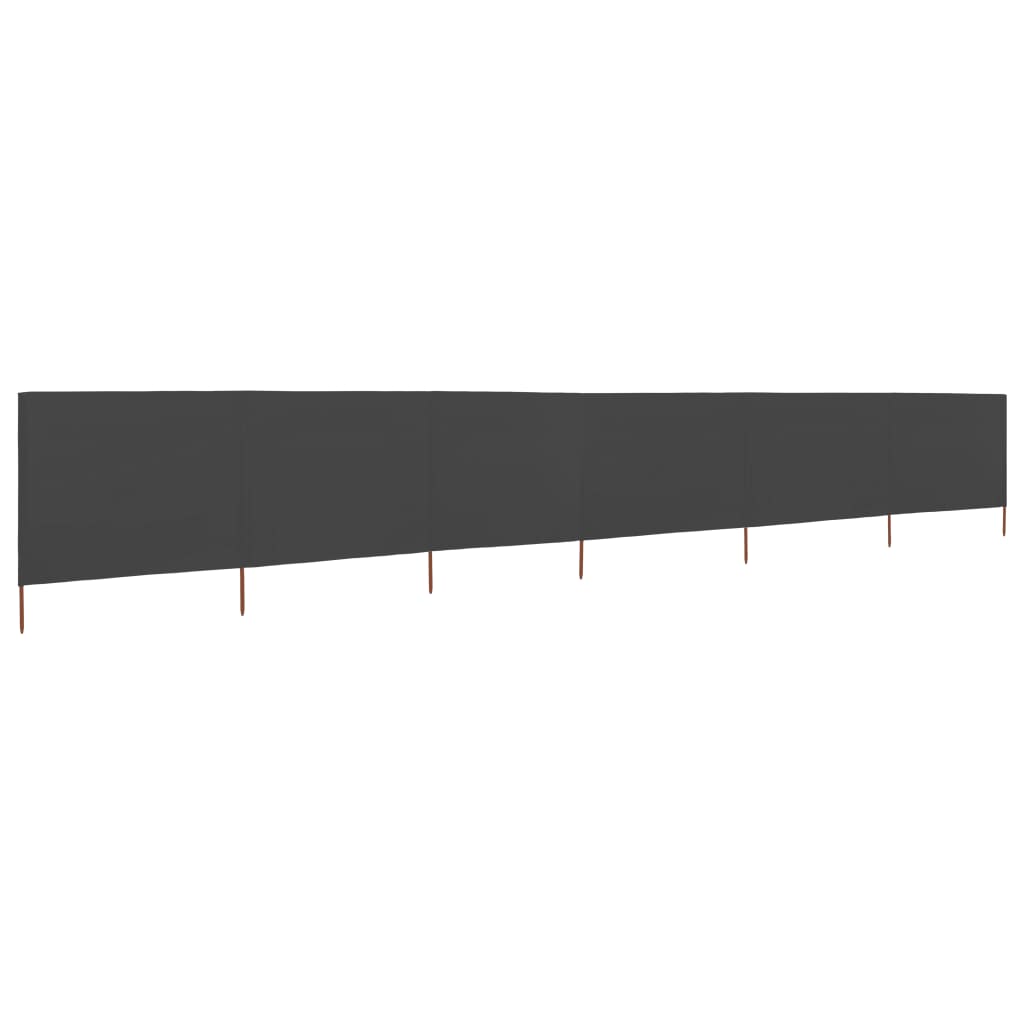 VidaXL Windschutzscheibe 6-teilig 800x80 cm Stoff Grau