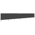 VidaXL Windschutzscheibe 6-teilig 800x80 cm Stoff Grau