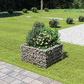 Vidaxl Gabionen-Pflanzer erhöht 90 x 90 x 50 cm aus verzinktem Stahl