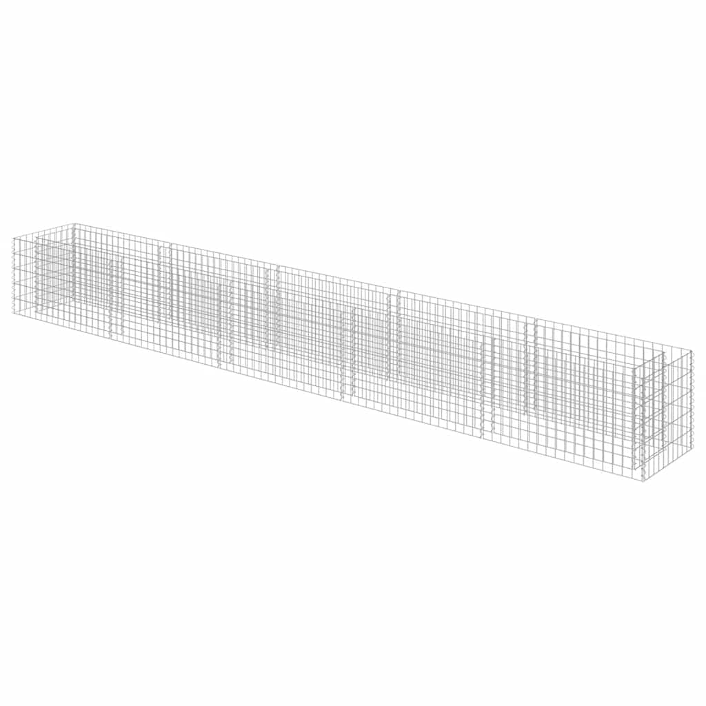 Vidaxl gabion plantenbak verhoogd 450x50x50 cm gegalvaniseerd staal