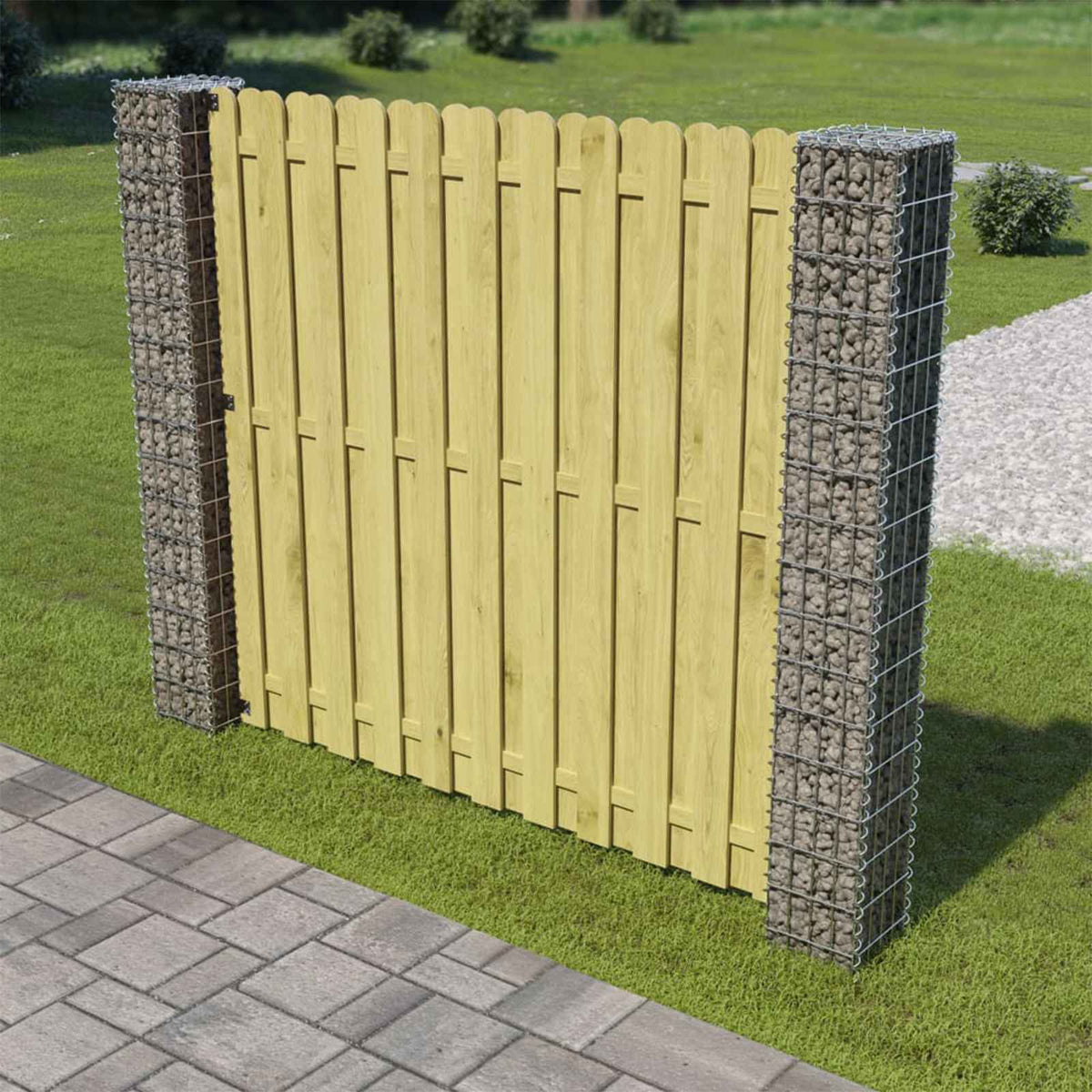 Vidaxl afrasteringspaal 2 st 20 x 20 x 190 cm metaal zilver