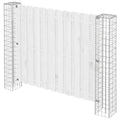 Vidaxl afrasteringspaal 2 pcs zilver 20 x 20 x 190 cm metaal