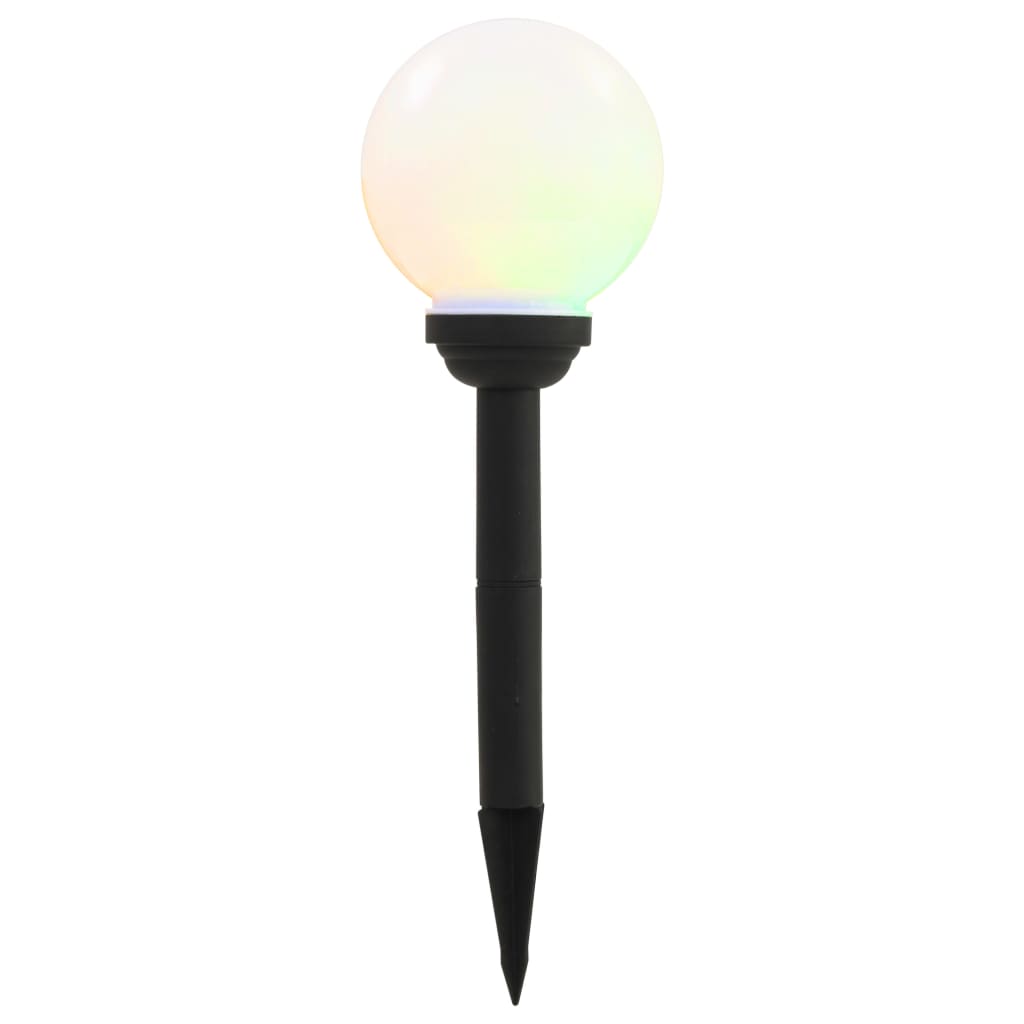 VidaXL LED-Solarlampen rund 15 cm RGB 4 Stück