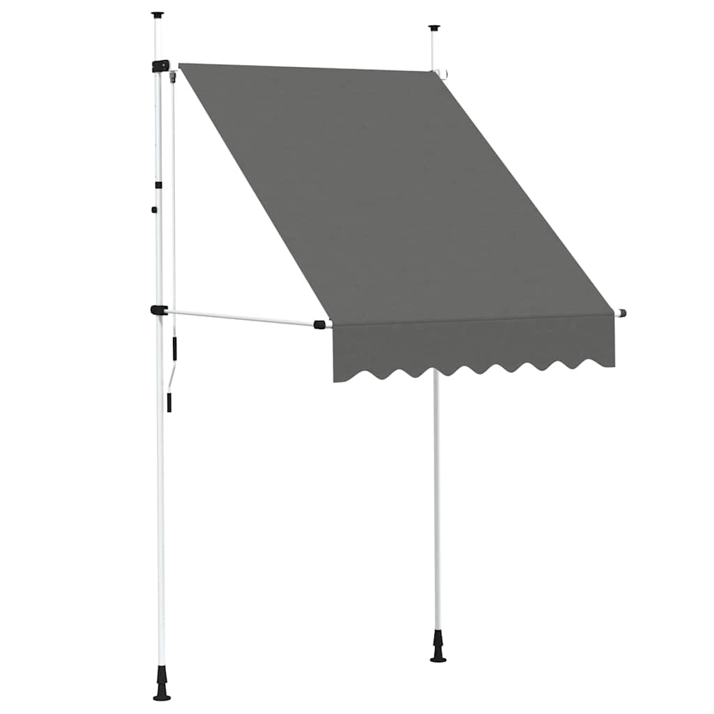Vidaxl luifel handmatig uittrekbaar 150 cm antraciet