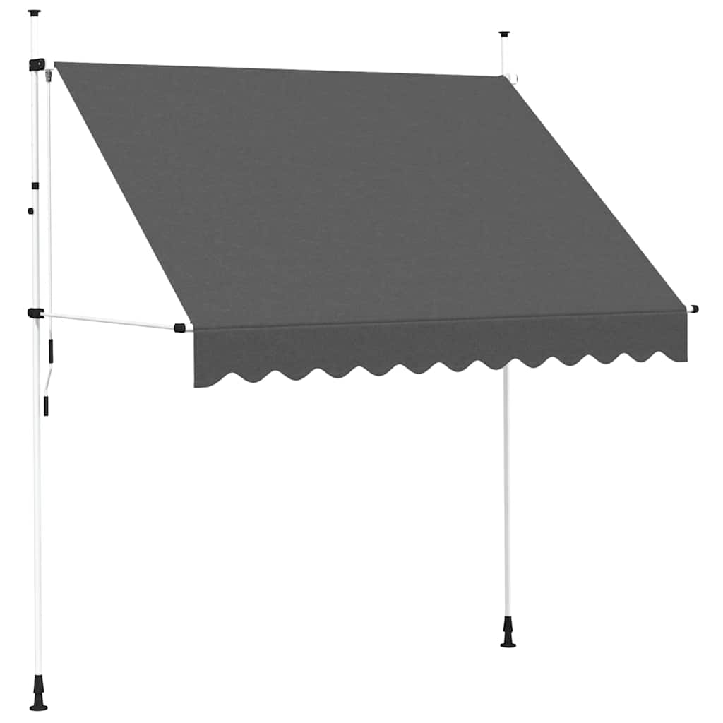Vidaxl Markise erstreckt sich manuell 250 cm Anthrazit