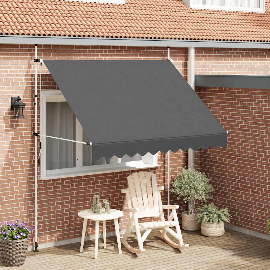 Vidaxl Markise erstreckt sich manuell 250 cm Anthrazit