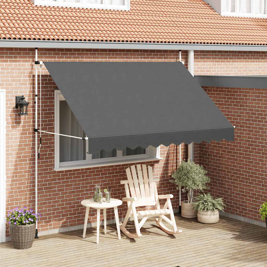 Vidaxl Markise, manuell ausziehbar, 300 cm, Anthrazit