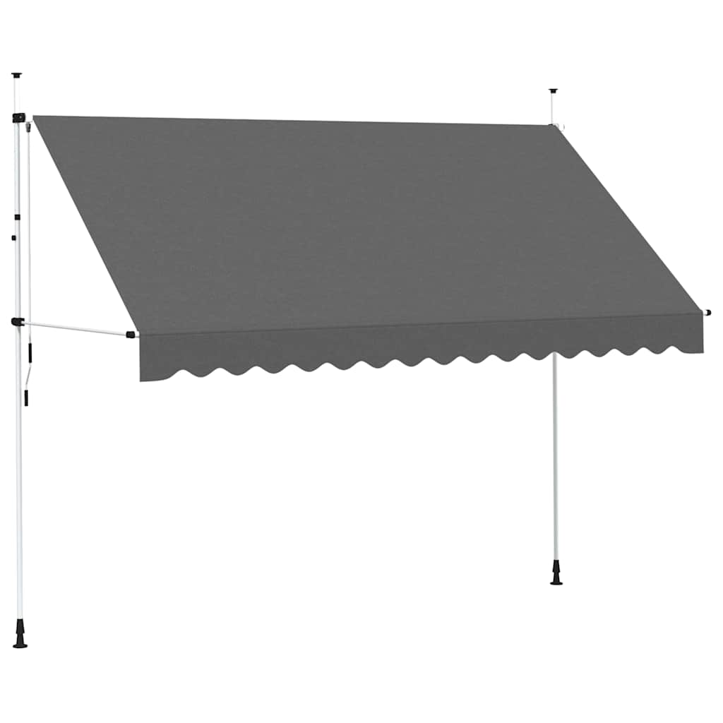 Vidaxl Markise, manuell ausziehbar, 350 cm, Anthrazit