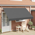 Vidaxl Markise, manuell ausziehbar, 350 cm, Anthrazit