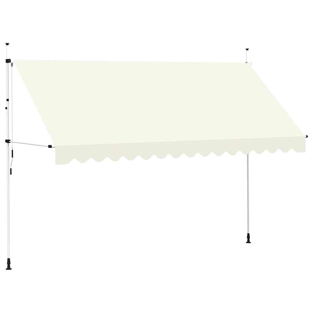 Vidaxl luifel handmatig uittrekbaar 400 cm crème