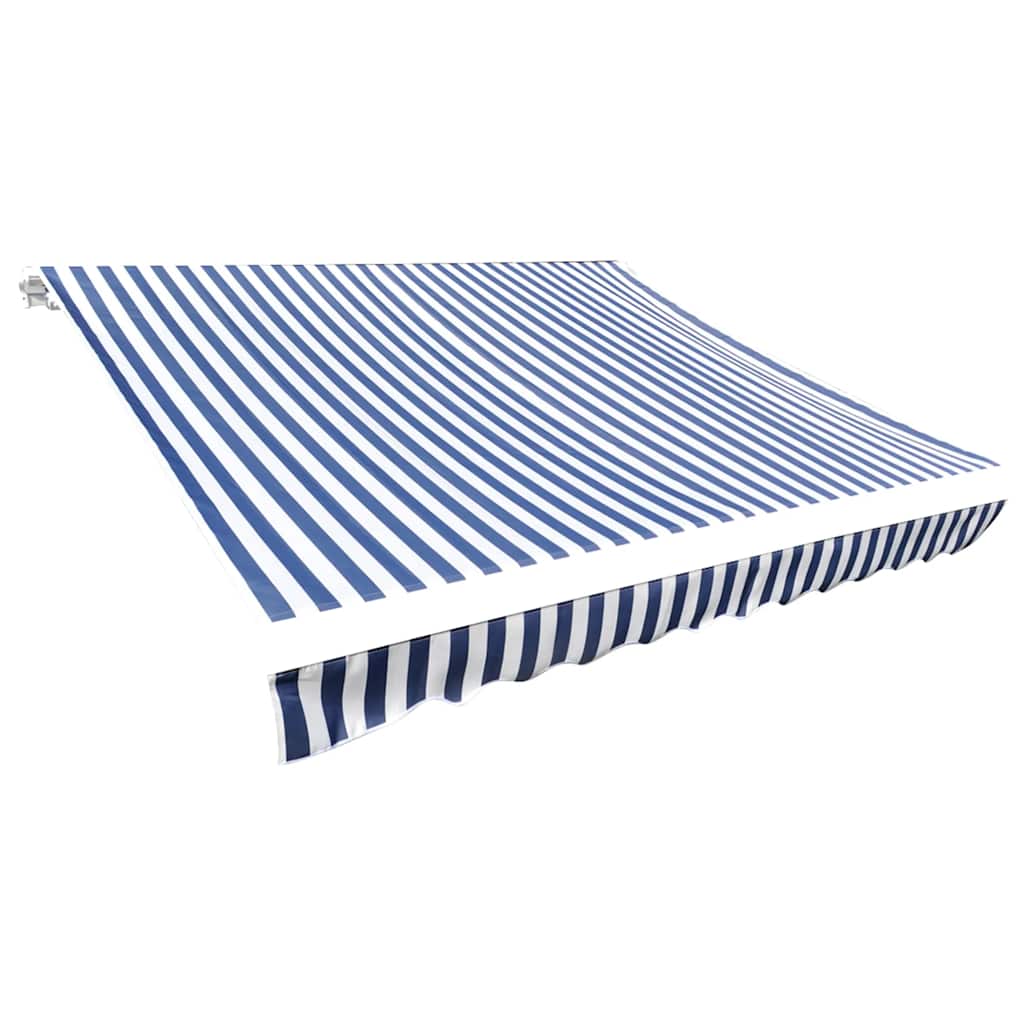 Vidaxl vervangingsdoek voor luifel 450x300 cm polyester blauw en wit