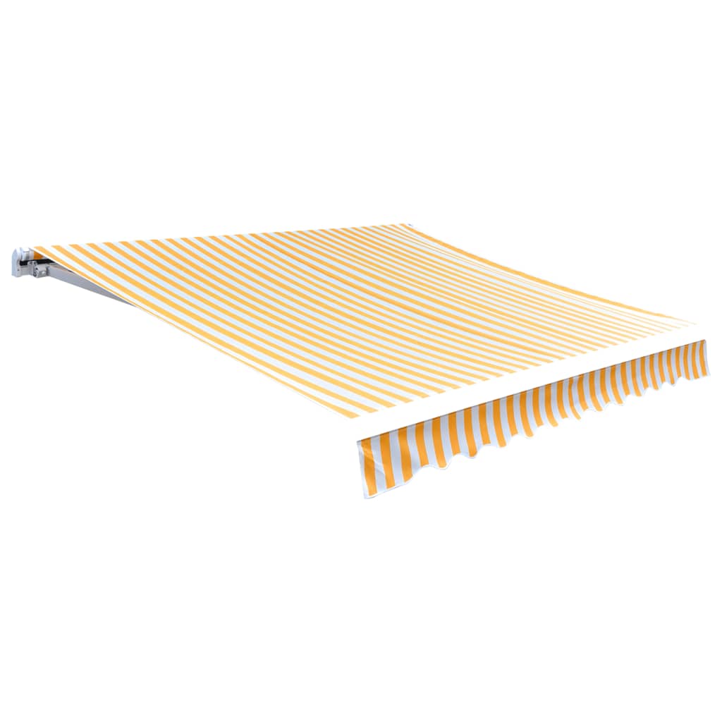 VidaXL Markisentuch 450x300 cm, Segeltuch, orange und weiß