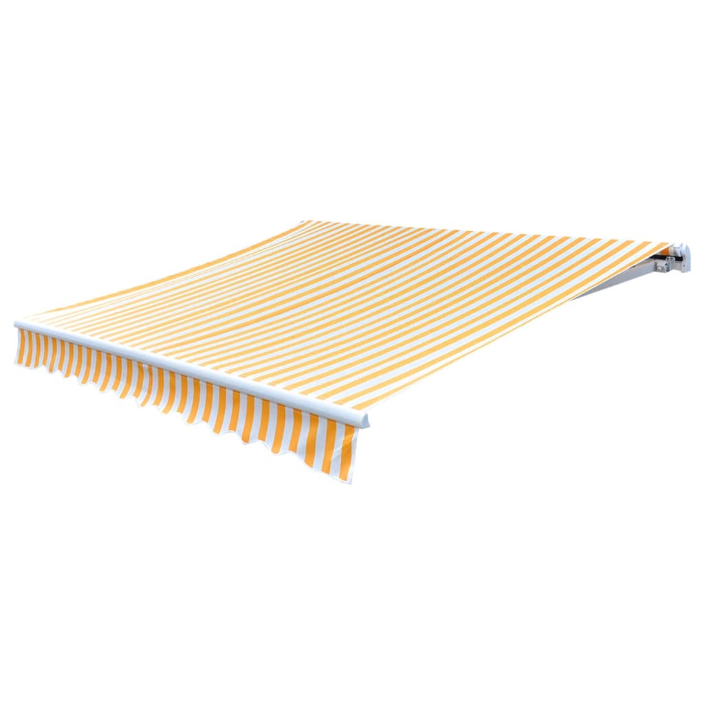 VidaXL Markisentuch 450x300 cm, Segeltuch, orange und weiß