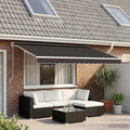 Vidaxl vervangingsdoek voor luifel 400x300 cm polyester grijs