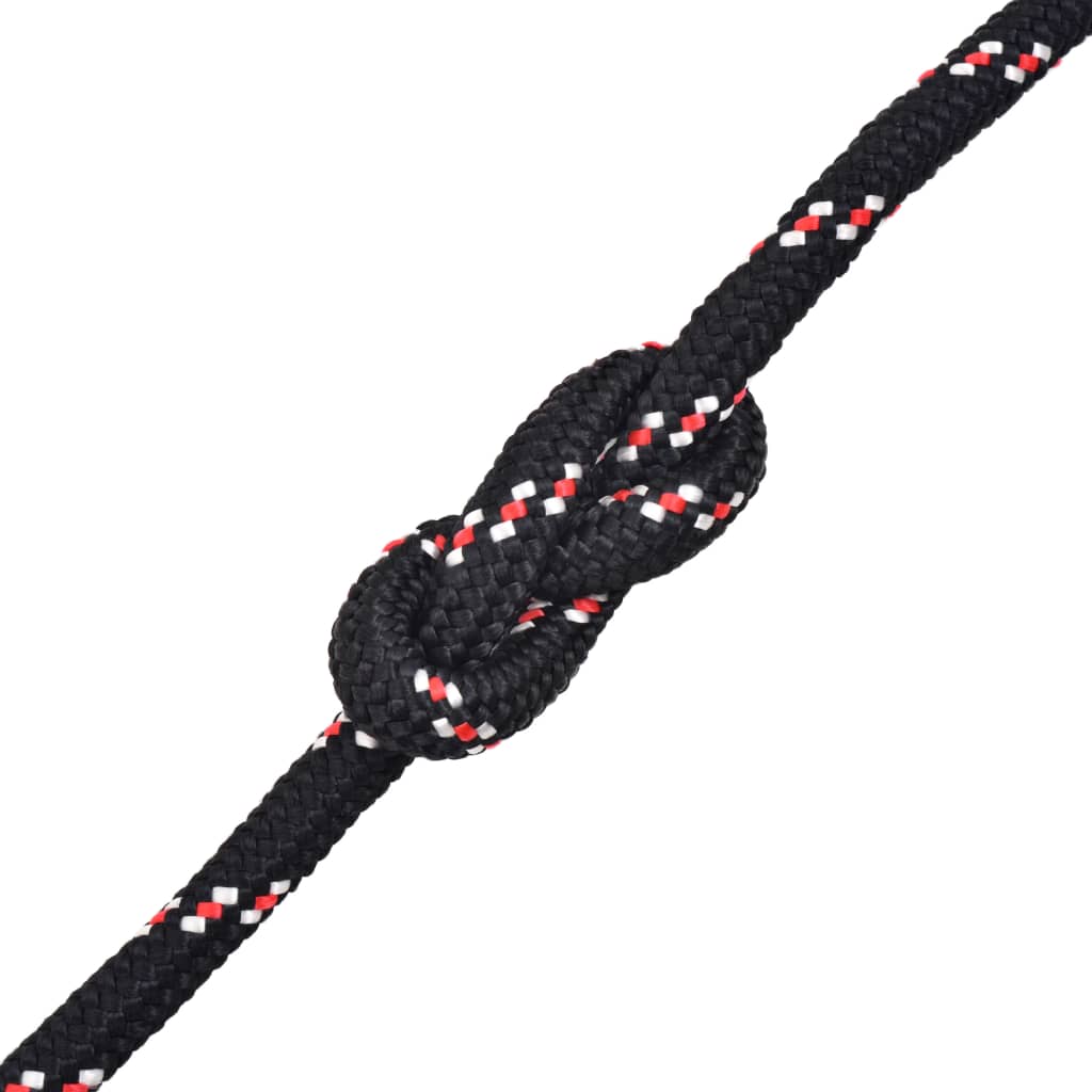 VIDAXL -Sturzseil 12 mm 250 m Polypropylen schwarz