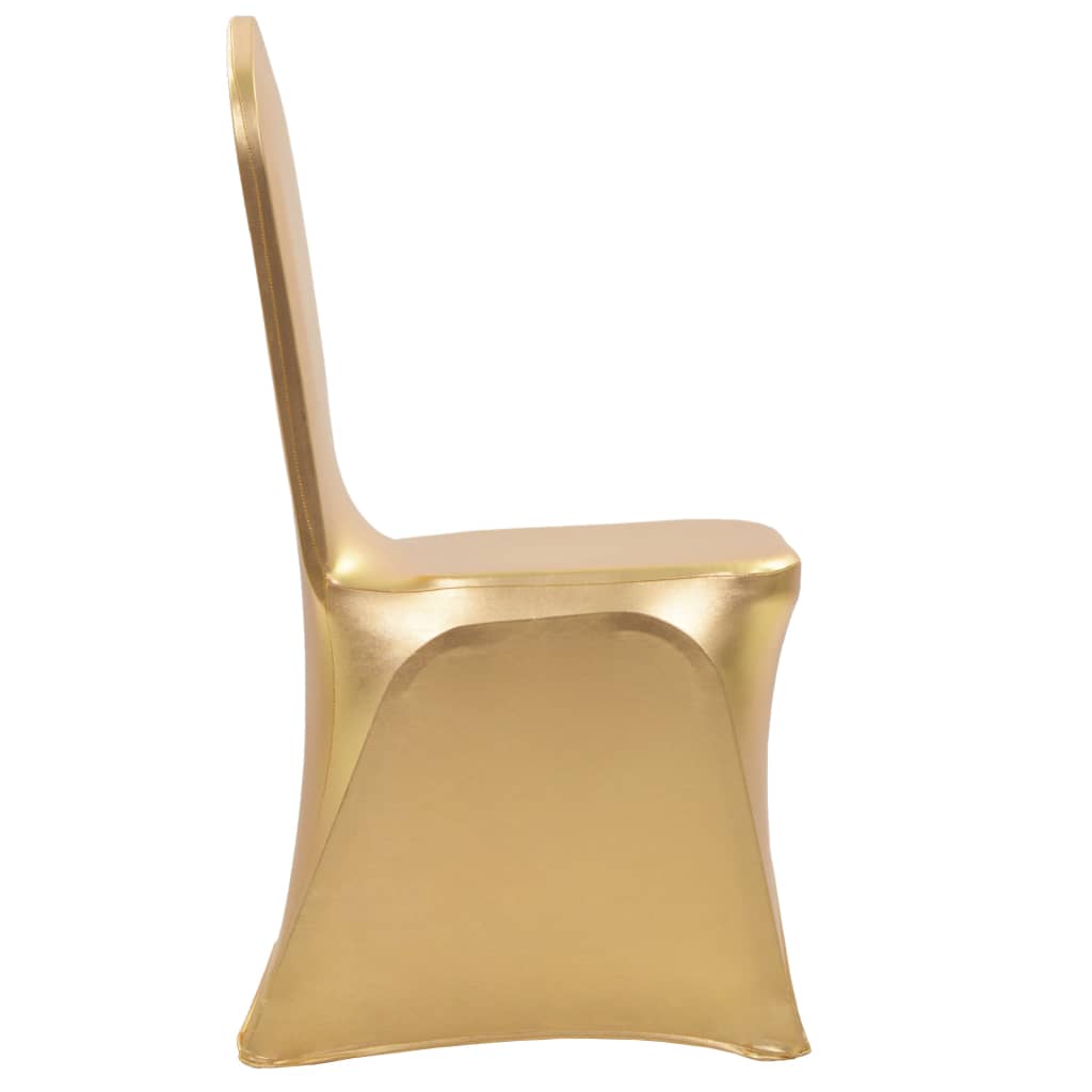 VidaXL 6-teilige Stretch-Stuhlbezüge Gold