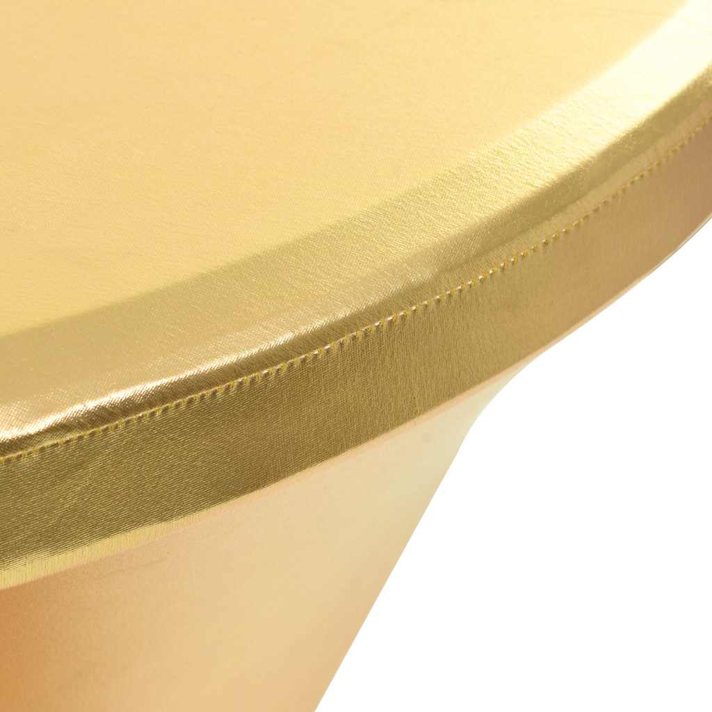 VidaXL 2 Stück Stretch-Tischdecken 60 cm Gold