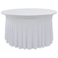 Vidaxl 2 st tafelhoezen stretch met rok 180x74 cm wit
