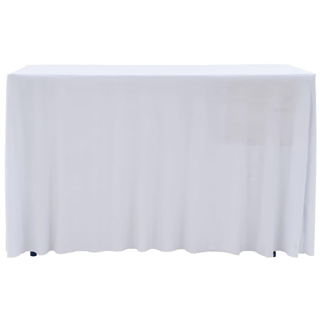 VidaXL 2-teilige Tischdecken, dehnbar mit Rock, 120 x 60,5 x 74 cm, weiß