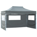 Vidaxl vouwtent met 3 wanden 431x291x315 cm antraciet
