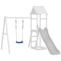 Vidaxl schommelzitjes 2 st met touwen 37x15 cm polyetheen blauw