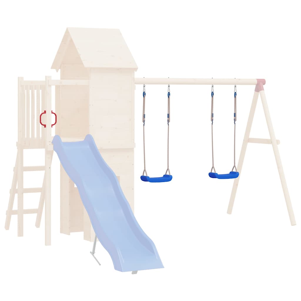 Vidaxl schommelzitjes 2 st met touwen 37x15 cm polyetheen blauw