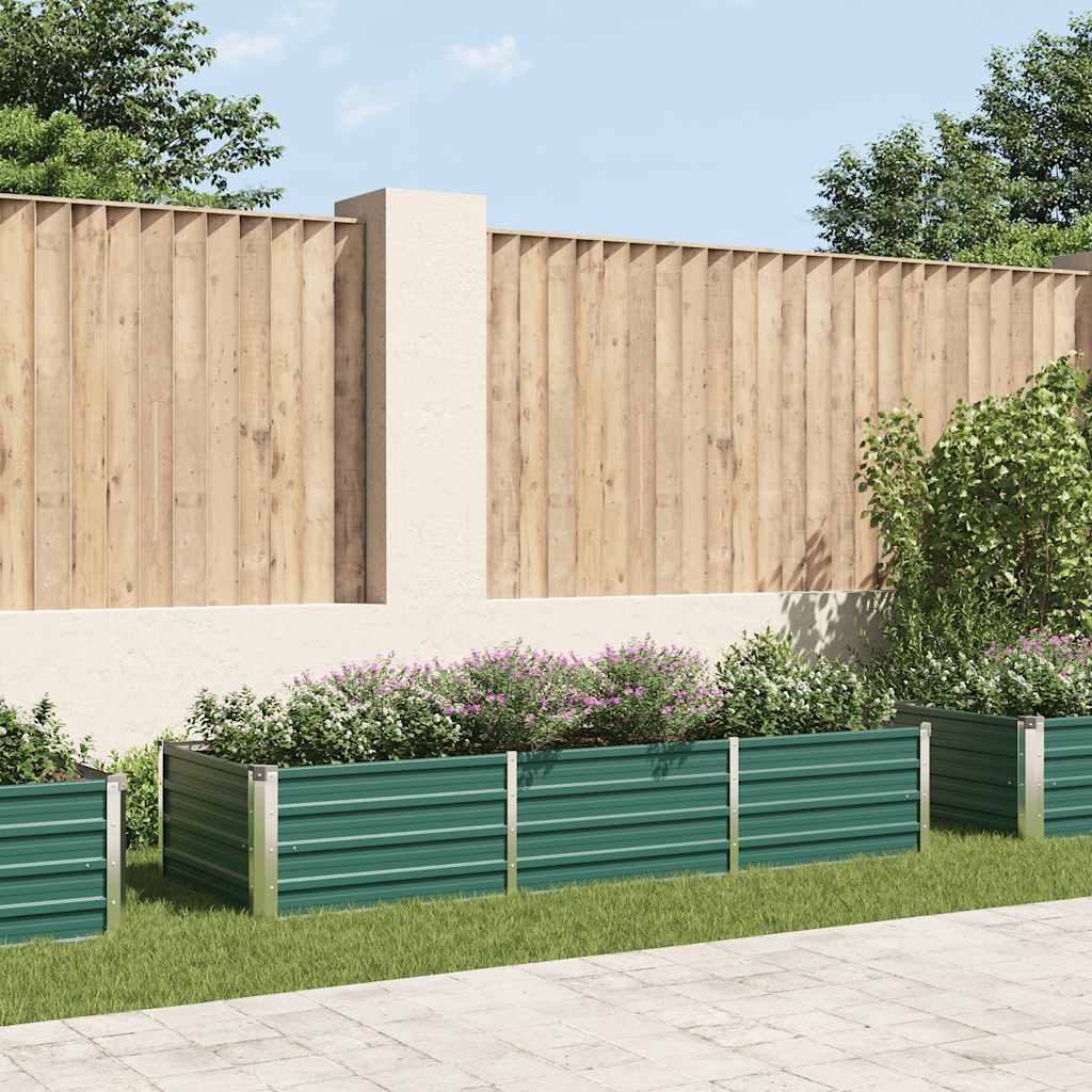 Vidaxl plantenbak verhoogd 240x80x45 cm gegalvaniseerd staal groen