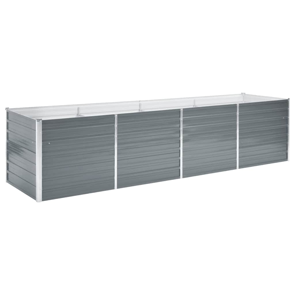 VidaXL -Pflanzer erhöht 320x80x77 cm verzinkt Stahlgrau